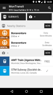 Montreal STM Subway - MonTran… android App screenshot 2